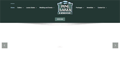 Desktop Screenshot of pinelakeslodge.com