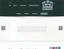 Tablet Screenshot of pinelakeslodge.com
